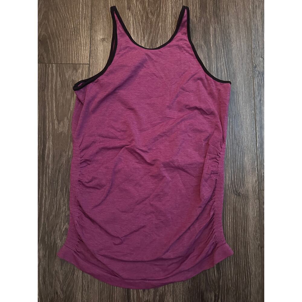 Lululemon In The Flow Tank Regal Plum Purple Top Ruched Scoop Back